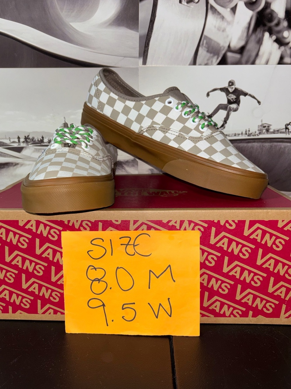 Vans Authentic Checkers sz 8.0 Men’s 9.5 Woman